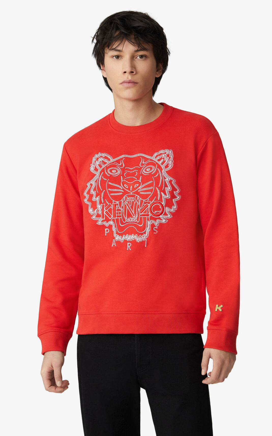 Kenzo Tiger Sudadera Hombre Rojas | 0582473-LA